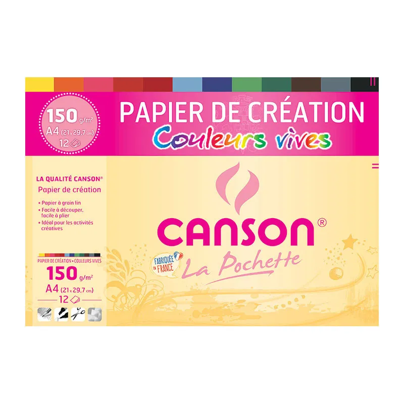 Papier de création couleurs vives 12F - A4-0