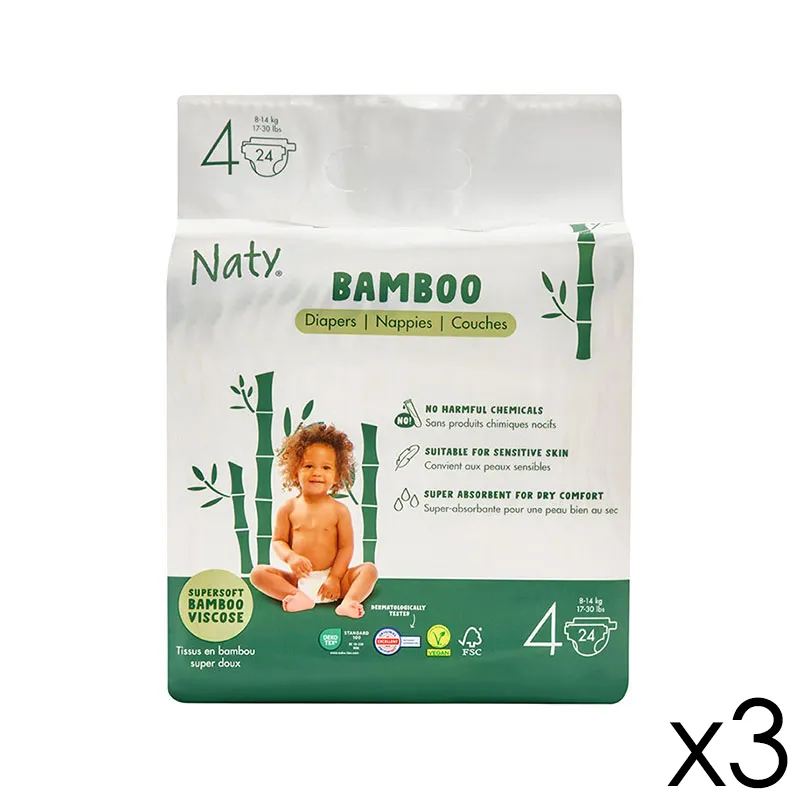 NEW Couches Bambou écologiques T4/8-14kg - 3x24-0