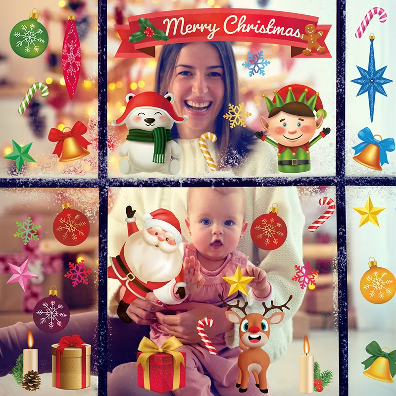 Stickers - Les amis de Noël colorés-1