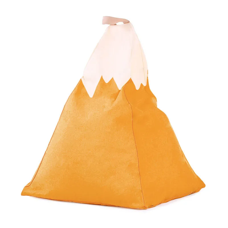 Pouf en tissu Montagne Orange - 50x60cm-0