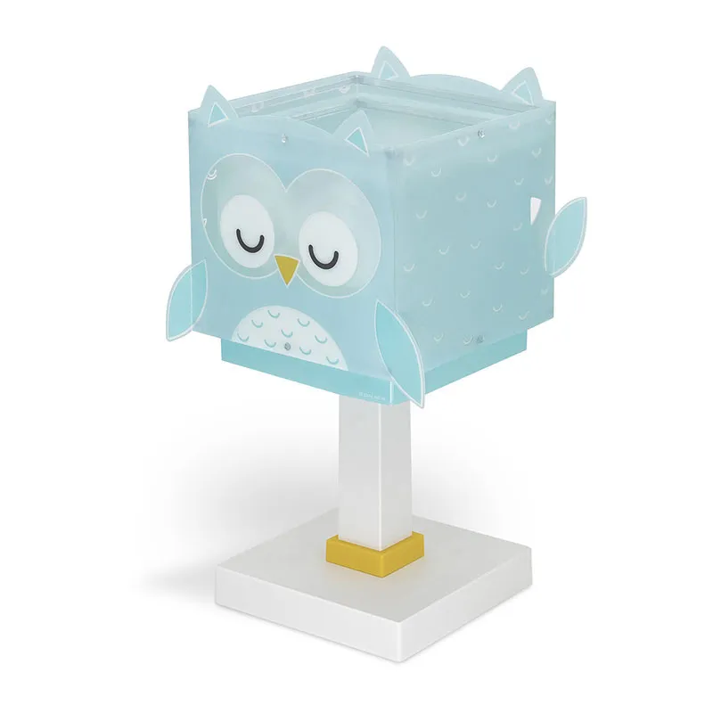 Lampe de chevet Hibou Bleu - 14x18,5x30cm-1