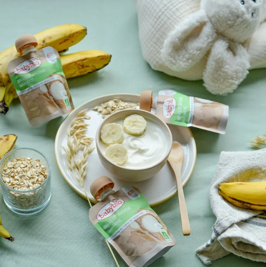 24x85g Gourdes Brassé Végétal Avoine & Banane BIO - 6m+-1