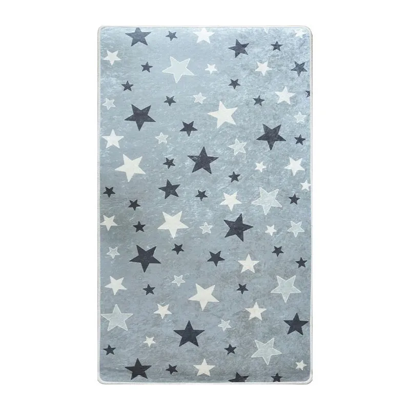 Tapis Enfant Étoiles Gris - Plusieurs dim. dispos-0