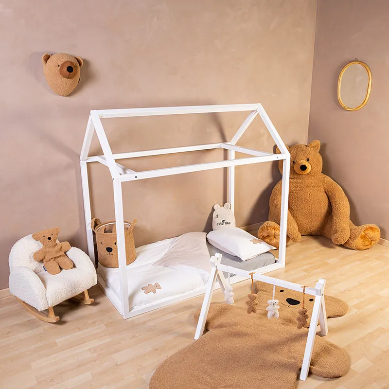 Housse de couette + Taie d'oreiller Beige - 100x140cm-4