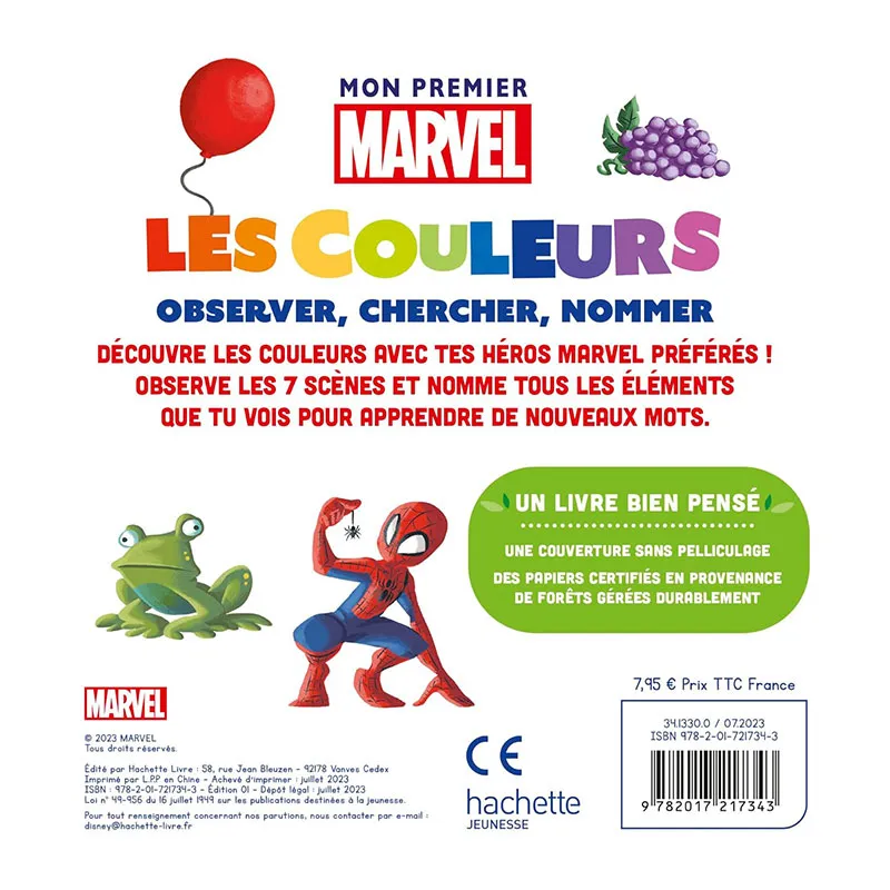 Mes premiers imagiers Marvel Les couleurs - 12m+-1