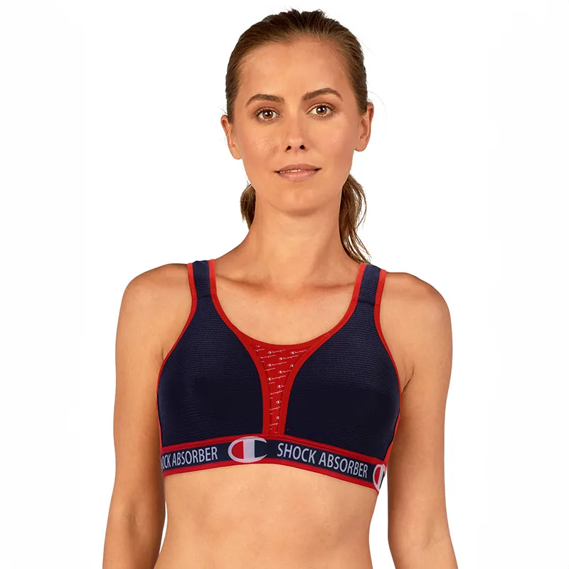 Brassière de sport Shock - Marine/Rouge-0