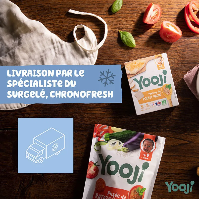Purées de Brocolis Bio avec morceaux fondants - 4 repas - 9m+-5