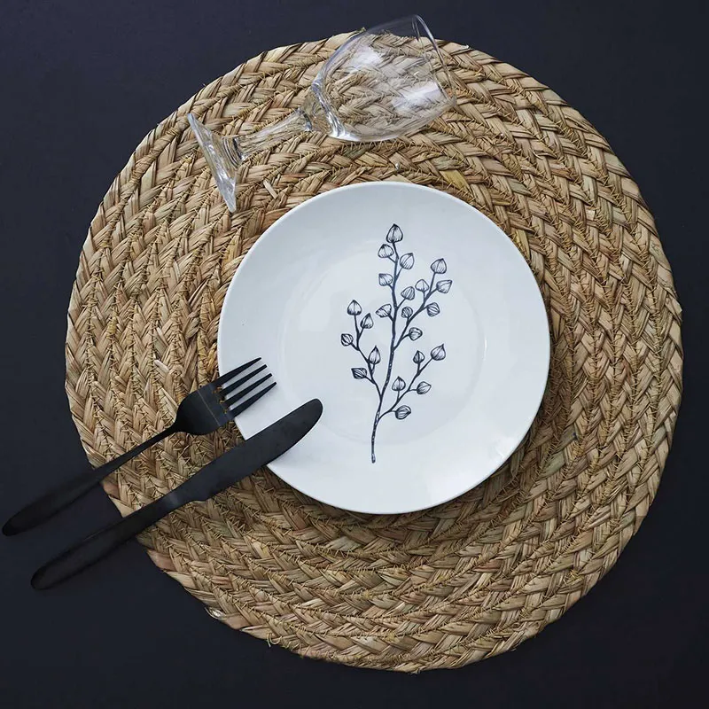 6 Assiettes dessert Porcelaine Cottage Gris - ø20cm-1