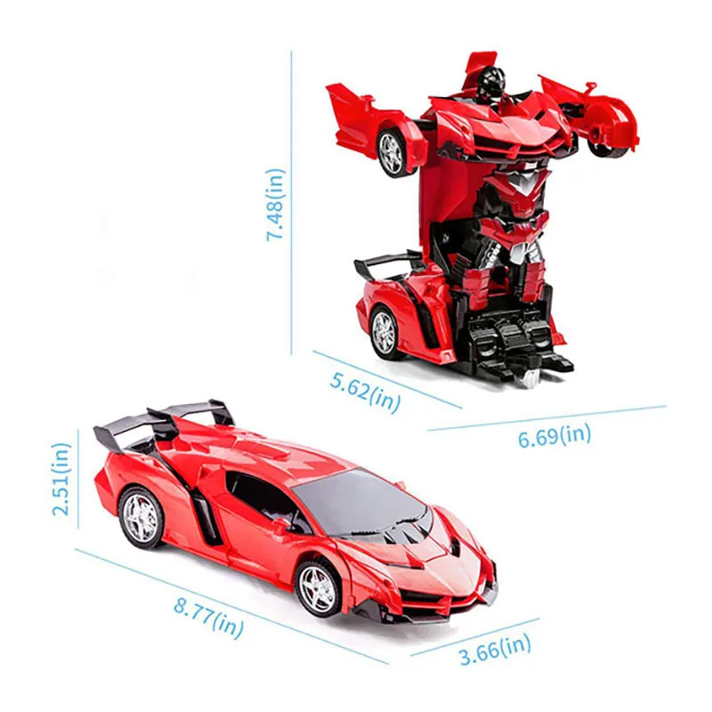 Voiture télécommandée transformable Rouge - 3+-2