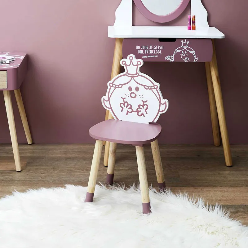 Chaise Madame Princesse Rose - 57,5x28x28cm-5
