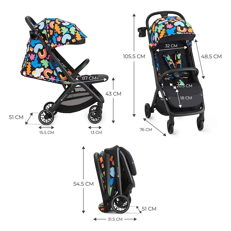 Poussette Compacte Nubi 2 Happy Shapes - 0m+-9