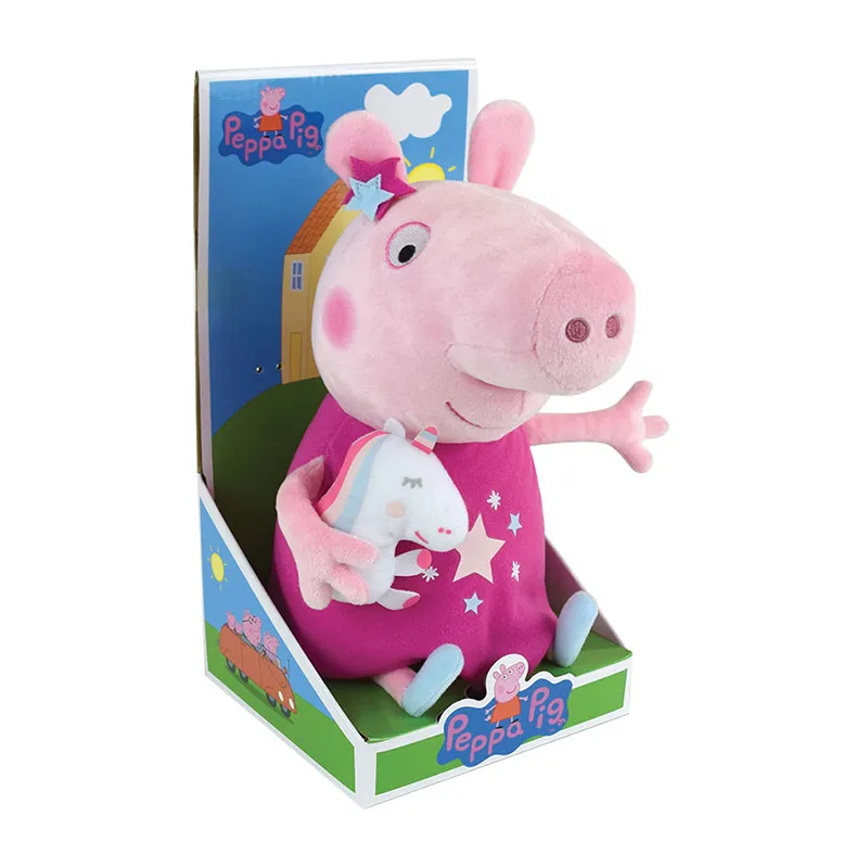 Peluche avec doudou 30cm Peppa Pig - 12m+-1