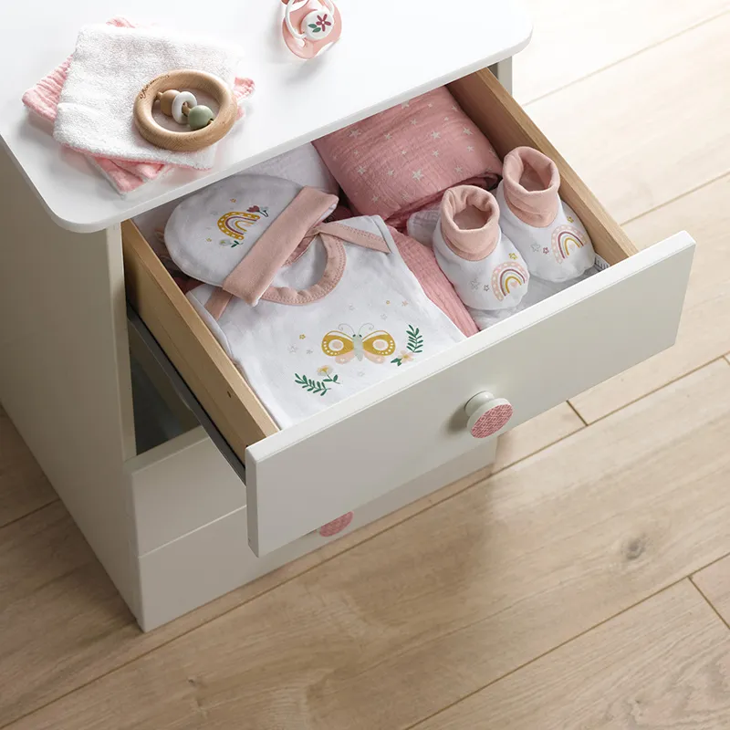 Bonnet + chaussons Coton Fantasy Garden - Naissance-2