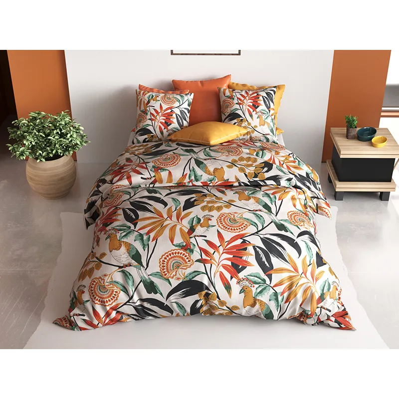 Parure 3pcs Coton Ninon Orange-3