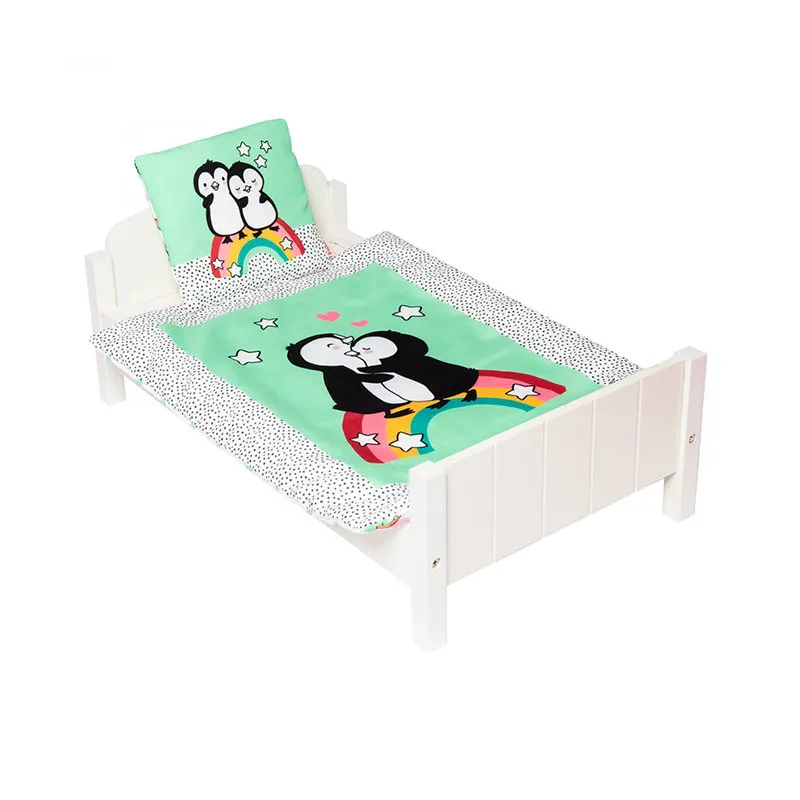 Couverture + Coussin Pingouin - Poupée 28-45cm-1