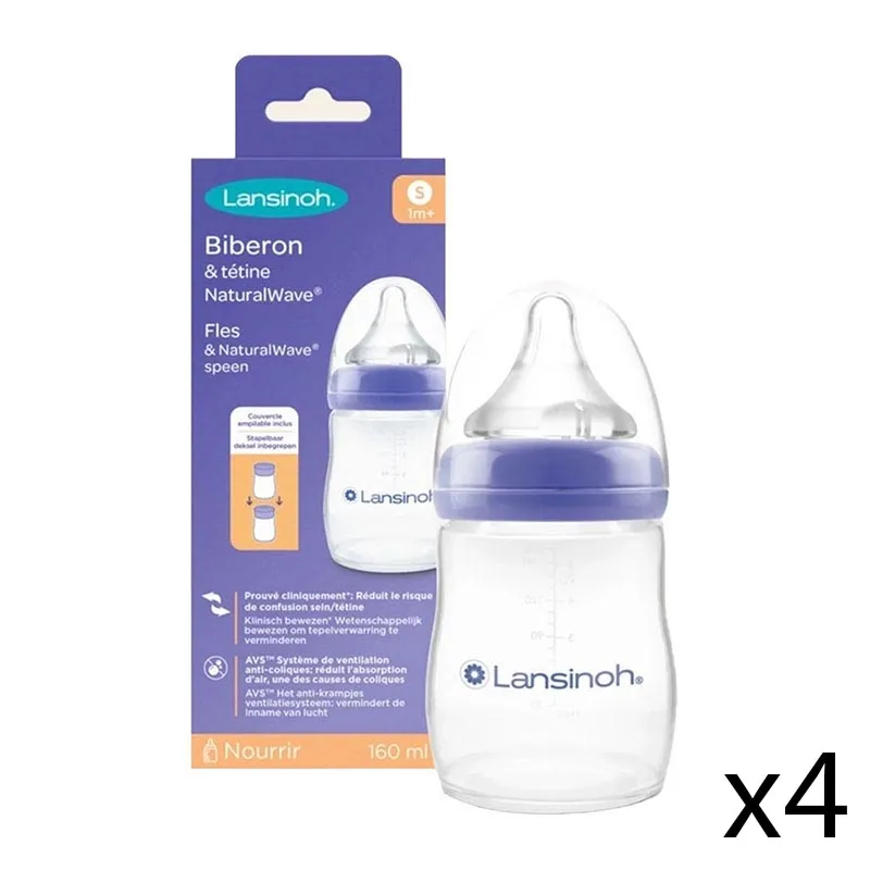 4 Biberons PP Natural Wave - 160 ml-0