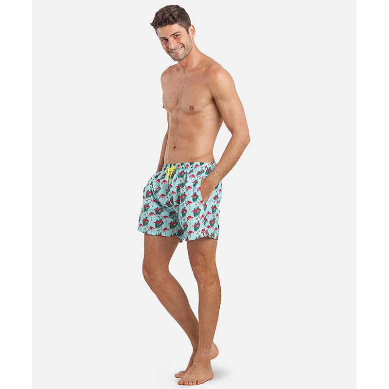 Short Maillot Adulte Anti-UV- Flamant Rose-5