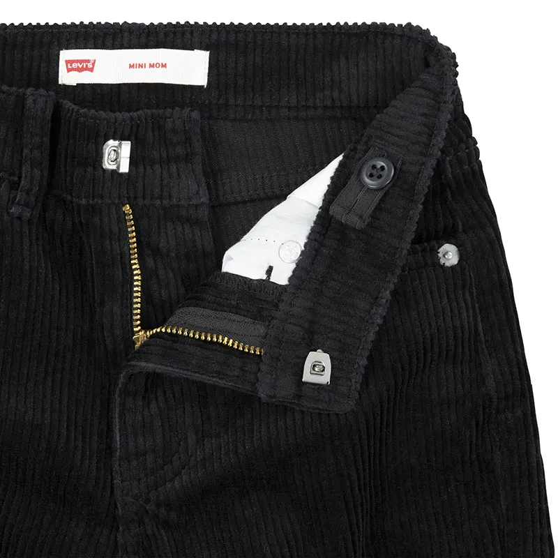 Jean Mom Corduroy - Noir-4