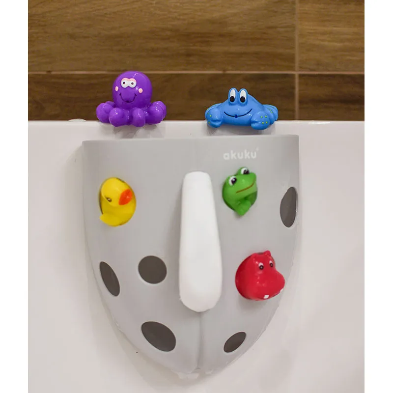 Panier de rangement jouets de bain - Gris-3