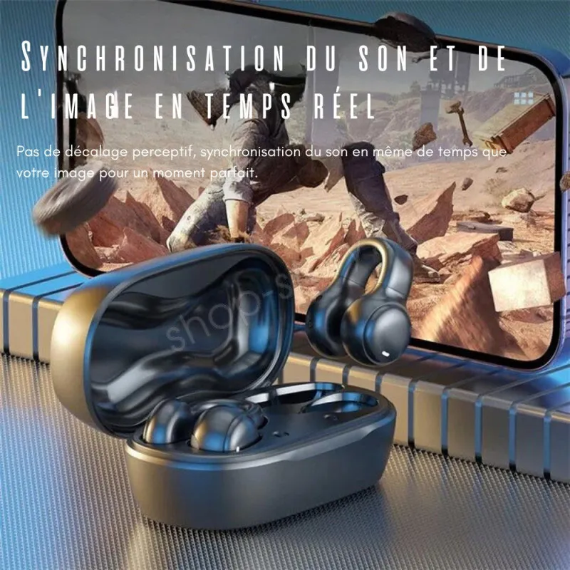 Écouteurs Bluetooth sans fil - Blanc-4