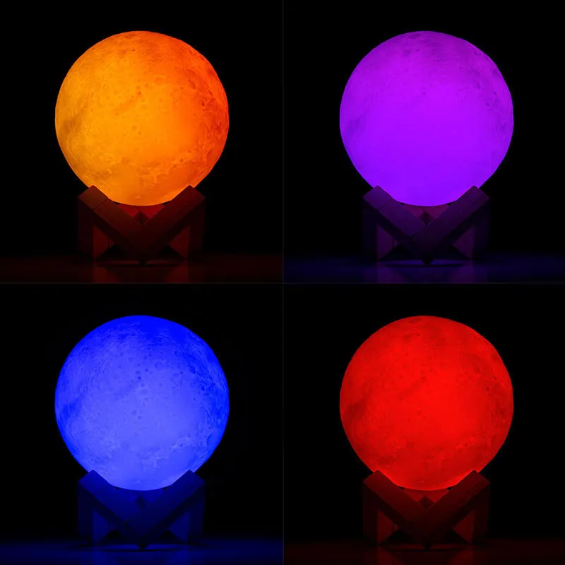 Lampe Lune LED à contrôle tactile - Ø15 cm-7