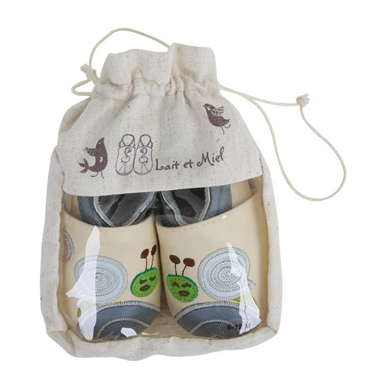 Chaussons en cuir Escargot-2