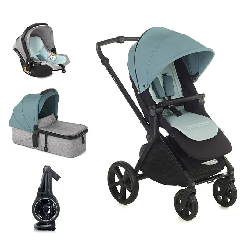 Trio Poussette Muum Pro 2 + Nacelle Micro Pro 2 + Cosy Koos Brume - 0m+-0