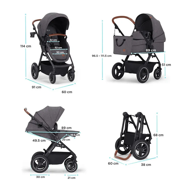 Poussette 3en1 B-Tour Mink Pro Dark Grey - 0m+-9