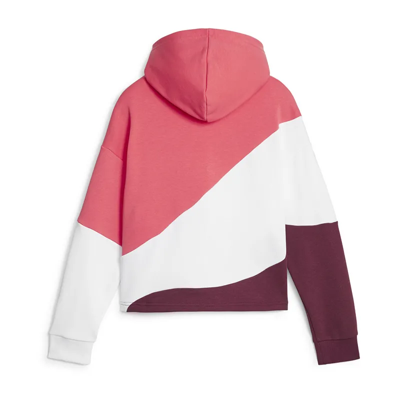 Sweat à capuche Fille Power Cat Puma - Rose/Blanc/Prune-1