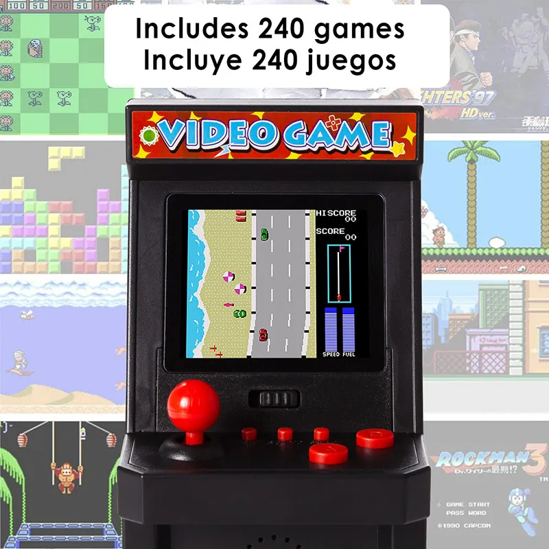 Mini-console d'arcade portable 240 jeux - 36m+-1