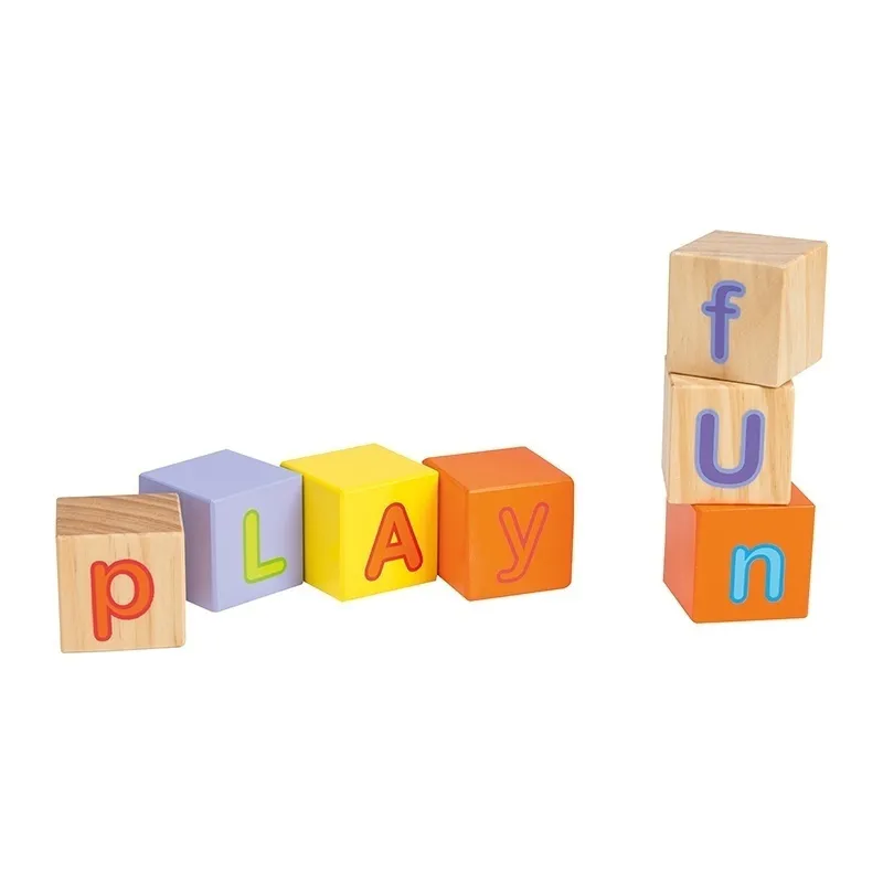 Cubes à empiler Lettres + Chiffres 30pcs - 12m+-3
