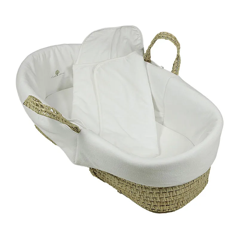 Couffin + Nid d'ange Coton BIO - Blanc-0