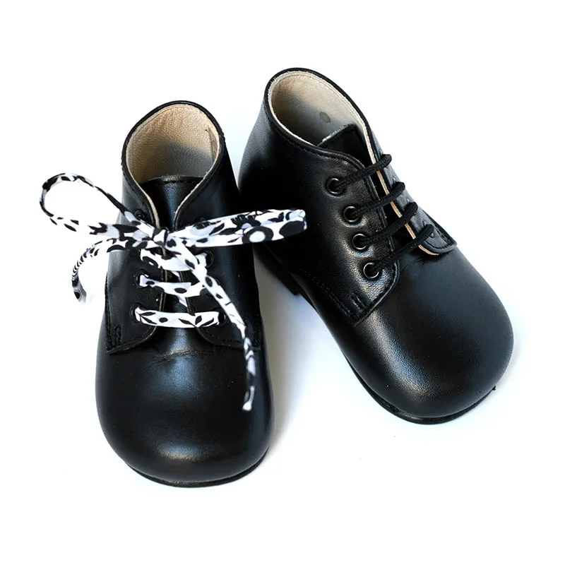 Chaussures bébé bottillons Arthur - Cuir Noir-0