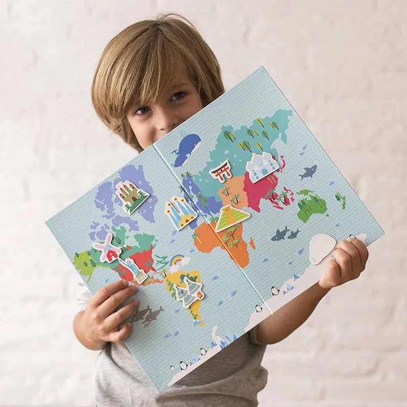 Jeu magnétique Carte du Monde 40pcs - 36m+-3