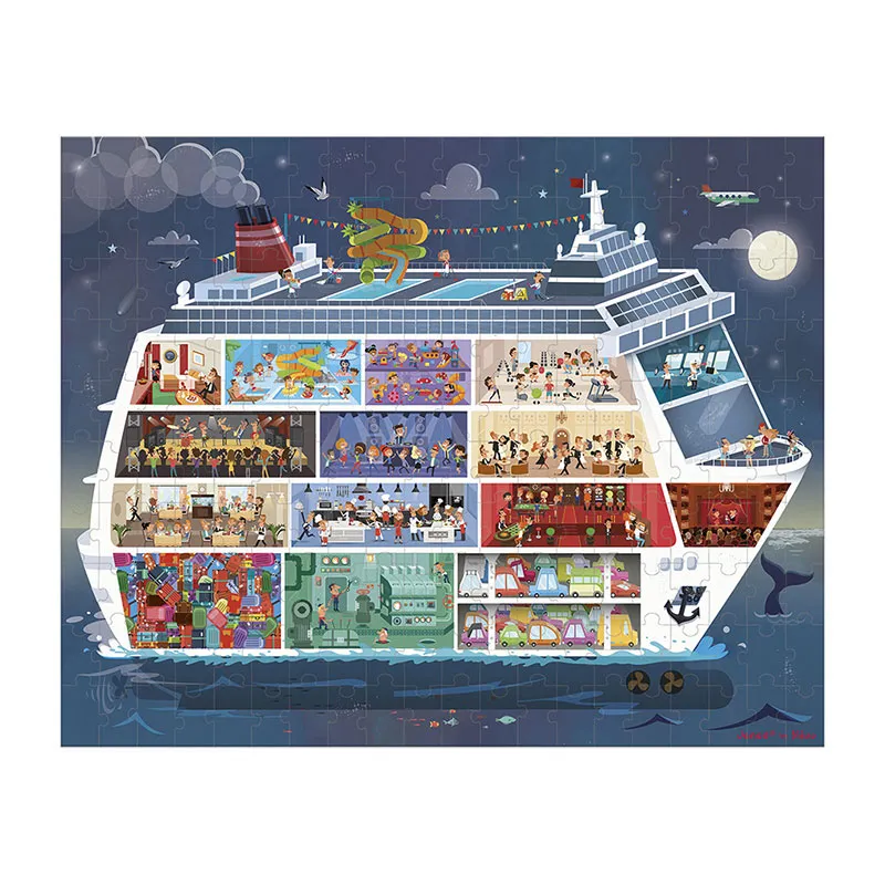 Valisette 2 Puzzles Bateau de croisière 100/200pcs - 6+-2