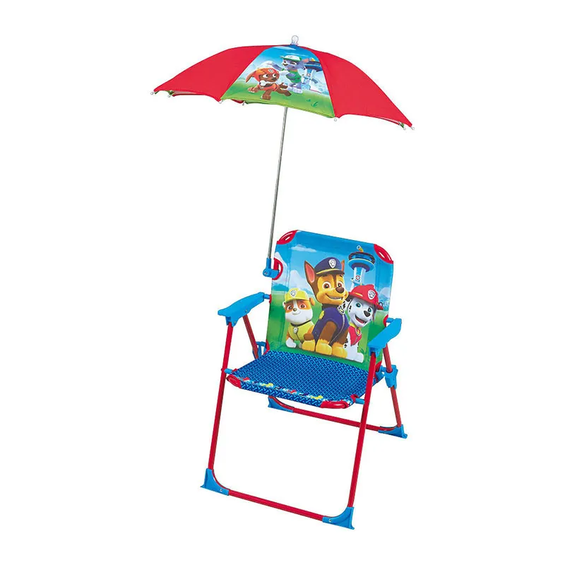 Chaise pliante + Parasol Pat'Patrouille Bleu - 38,5x37,5cm-1