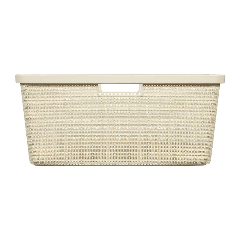 Corbeille à linge jute 70% recyclé Blanc - 46L-2