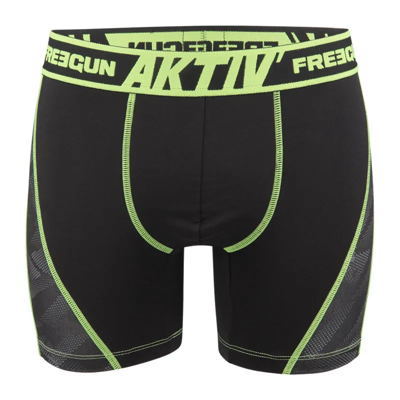 4 Boxers Homme Aktiv surpiqûres colorées - Noir-3
