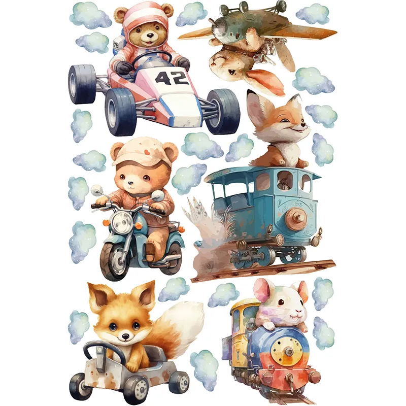Stickers - Animaux de la forêt en aquarelle-3