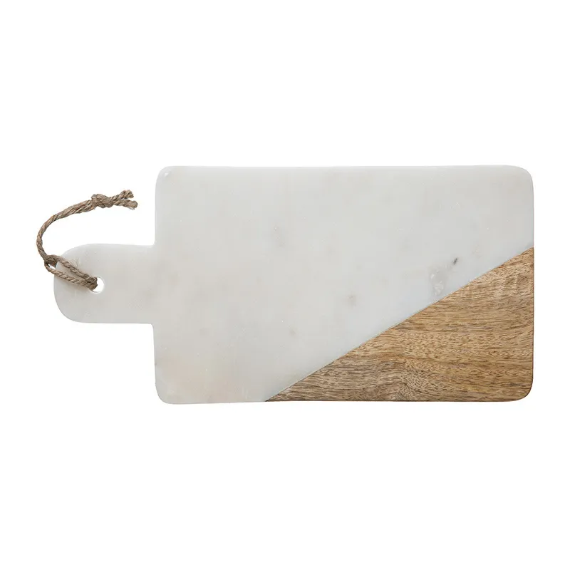 Assiette de présentation Marbre Blanc - Ø30x15cm-0