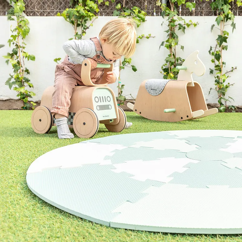 Porteur Voiture Bois/vert - 12m+-13