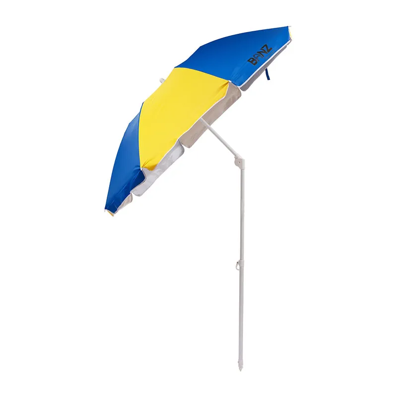 Parasol de plage Anti-UV 50+ Jaune/Bleu - Ø180cm-1