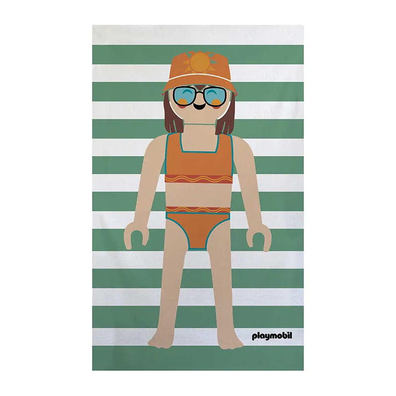 Serviette de plage Playmobil été Fille - 75x140cm-0