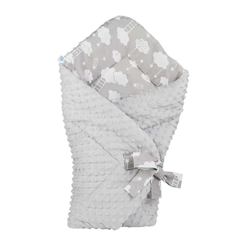 Nid d'ange Minky Nuages Gris - 75x75cm-0
