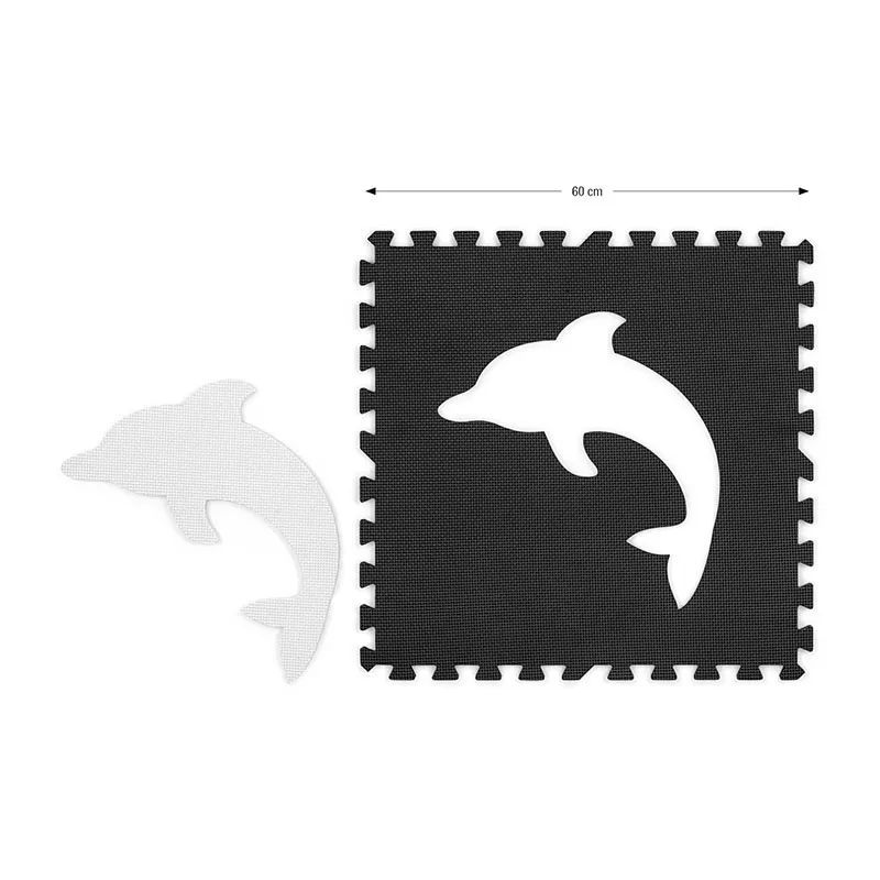 Tapis puzzle mousse Jolly 24pcs Animaux Gris - 10m+-10