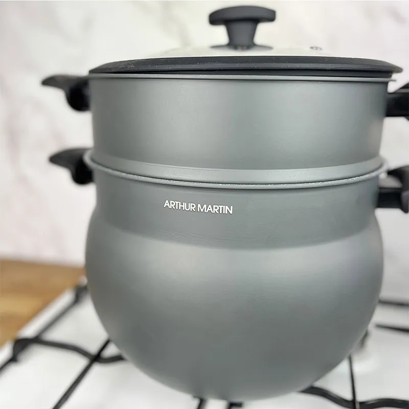 Couscoussier Arthur Martin aluminium 10L - Gris-7