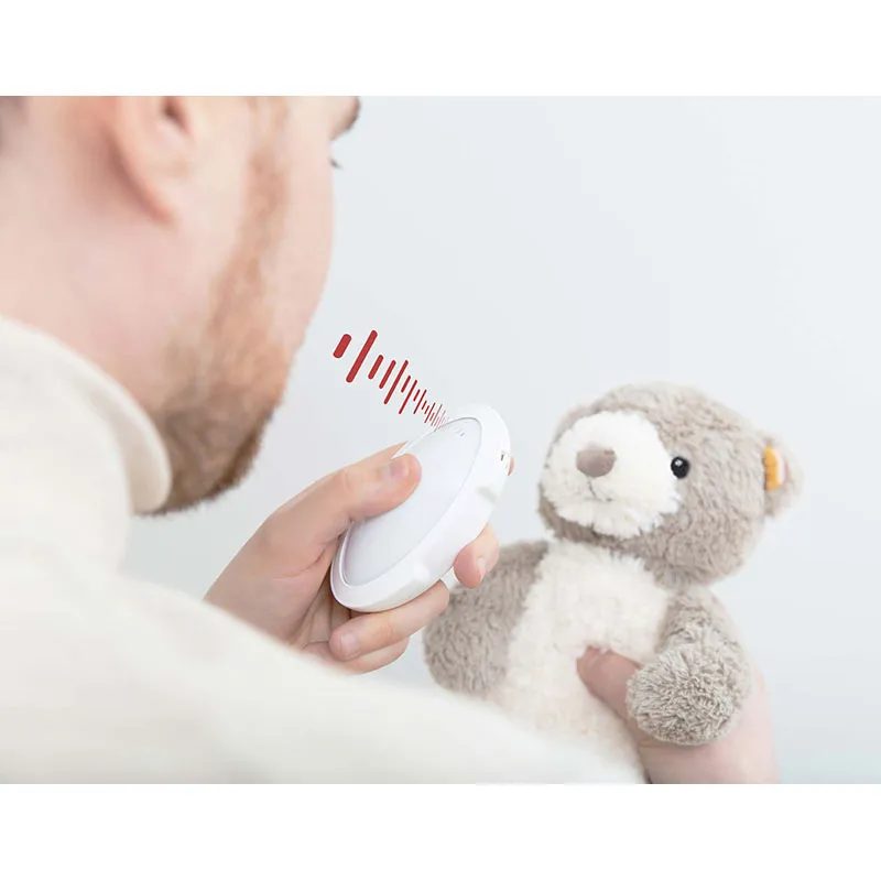 Peluche veilleuse musicale Bruno l'Ours - Gris-1