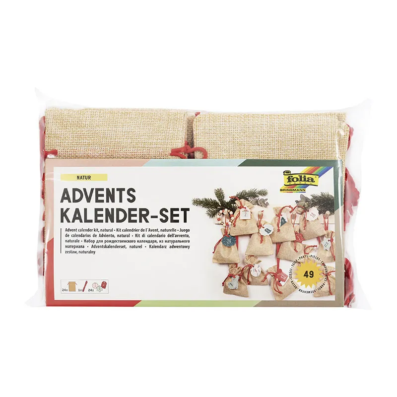 Calendrier de l'avent Sac en jute - 49pcs-0