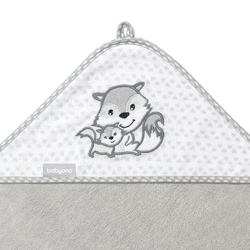 Sortie de bain Bambou Renard Gris - 100x100cm-2