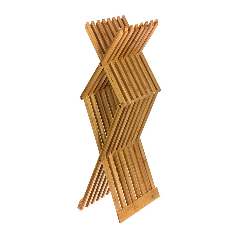 Tabouret pliant Bambou - 40x32x45cm-3